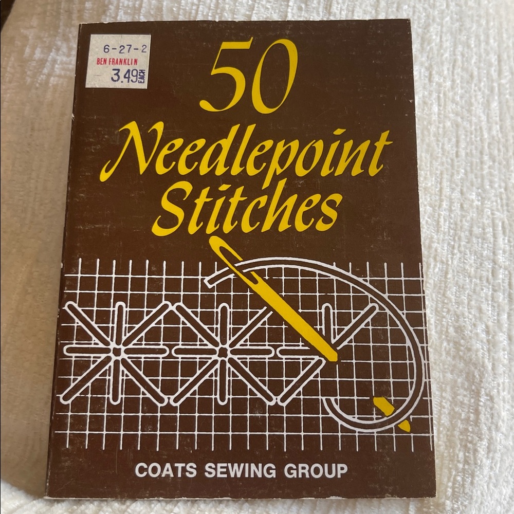 Vintage 1975 50 Needlepoint Stitches Coats Sewing Group Scribner's